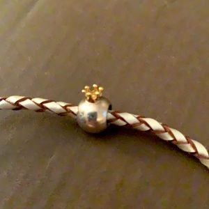 Retired Pandora King Crown two tone charm